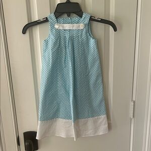 Red Beans Blue Polka Dot Dress
